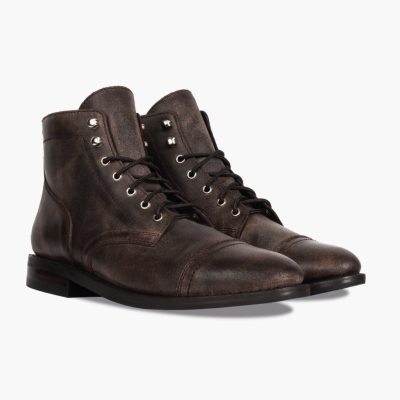 Brown Thursday Boots Captain Men's Lace-Up Boots | US5903IZR