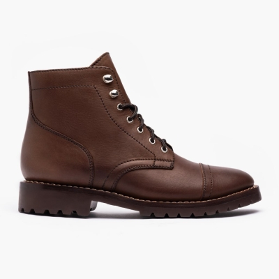 Brown Thursday Boots Captain Men's Lace-Up Boots | US9075IMU