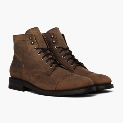 Brown Thursday Boots Captain Men's Lace-Up Boots | US9817OYH