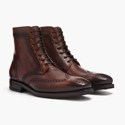 Brown Thursday Boots Wingtip Men's Lace-Up Boots | US9684GZT