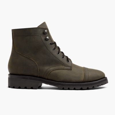 Olive Thursday Boots Captain Men's Lace-Up Boots | US0263YJB